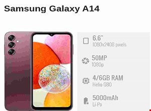گوشی سامسونگ A14 ظرفیت 64/4 ویتنام 